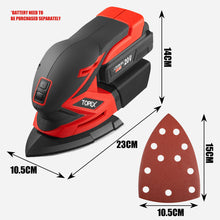 Load image into Gallery viewer, TOPEX 20V Cordless Detail Sander Electric Detail Sander Handheld Sanding Machine Small Triangular Palm Sander (Battery & Charger not included)