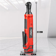 Load image into Gallery viewer, TOPEX 3/8" 12V Cordless Electric Ratchet Wrench 45NM/33.2ft-lbs 300RPM Variable Speed & LED Light