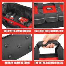 Load image into Gallery viewer, TOPEX 12V Power Tool Twin Kit Cordless Wrenches Impact Wrench with 6 Sockets & 3/8" Electric Ratchet Wrench 300RPM Variable Speed LED Light w/ 2 Lithium-Ion Batteries & 16-inch Multi-Pocket Tool Bag