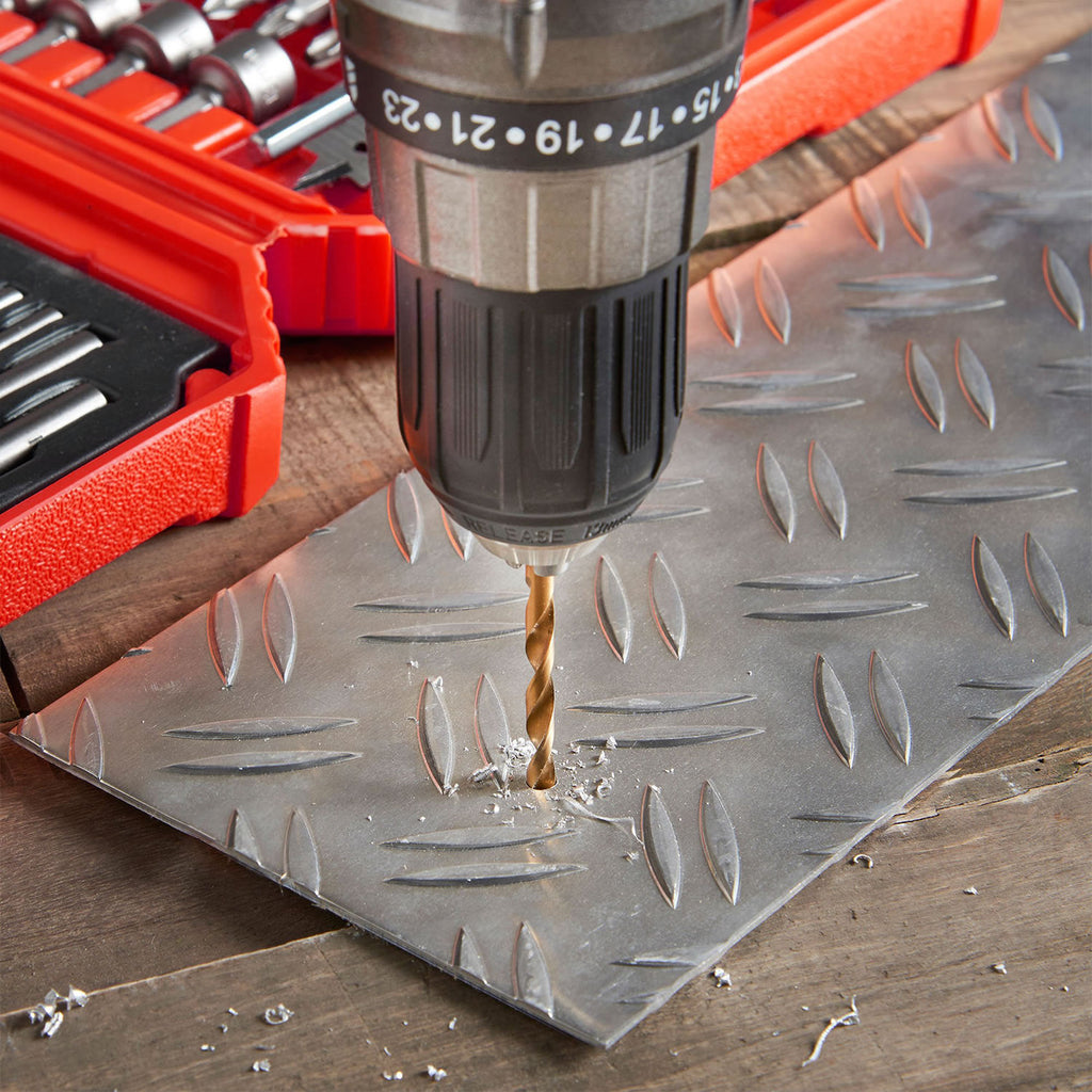 TOPEX 20V Max Cordless Hammer Drill w/ Li-Ion Battery & Drill Bit Set