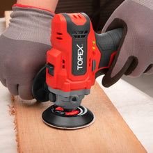 Load image into Gallery viewer, TOPEX 12V Cordless Polisher 3" Mini Car Detailing Buffer & Sander w/ Battery & Charger