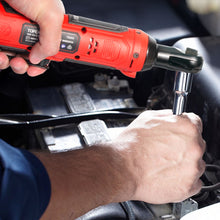 Load image into Gallery viewer, TOPEX 3/8" 12V Cordless Electric Ratchet Wrench 45NM/33.2ft-lbs 300RPM Variable Speed & LED Light
