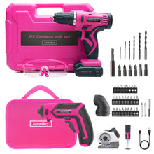 Load image into Gallery viewer, Monika Pink Tool Combo Cordless Drill Driver Electric Cutter Bottle Opener Screwdriver