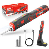 TOPEX 4V Max Cordless Soldering Iron, Cordless Soldering Iron Kit, 12 Second Quick Heat Up, with Rechargeable Lithium-Ion Battery, for Electronics
