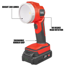 Load image into Gallery viewer, TOPEX 20V LED Light 300 Lumen Lightweight LED Torch w/ Battery & Charger