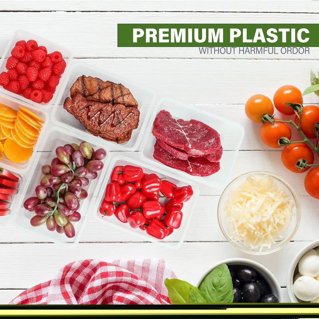 Stelive 56 PCs Food Storage Container Set, Leak Proof Lunch Boxes, BPA-Free Clear Plastic Storage Containers for Home & Kitchen Organization with Labels & Pen