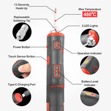 Load image into Gallery viewer, TOPEX 4V Max Cordless Soldering Iron and Charger, Cordless Soldering Iron Kit, 12 Sec Quick Heat Up