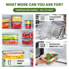 Load image into Gallery viewer, Stelive 56 PCs Food Storage Container Set, Leak Proof Lunch Boxes, BPA-Free Clear Plastic Storage Containers for Home & Kitchen Organization with Labels & Pen