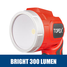 Load image into Gallery viewer, TOPEX 20V LED Light 300 Lumen Lightweight LED Torch w/ Battery & Charger