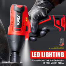 Load image into Gallery viewer, TOPEX 12V Cordless Impact Wrench with 3/8-Inch Chuck, Torque Max 120 N.m, 6 Sockets Skin Only without Battery