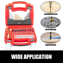 Load image into Gallery viewer, TOPEX 20V Max Cordless Hammer Drill w/ Li-Ion Battery & Drill Bit Set