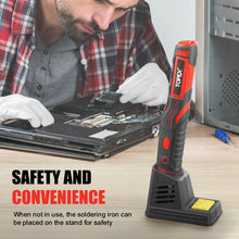 Load image into Gallery viewer, TOPEX 4V Max Cordless Soldering Iron and Charger, Cordless Soldering Iron Kit, 12 Sec Quick Heat Up