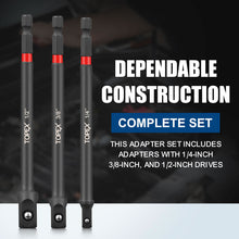 Load image into Gallery viewer, TOPEX 13-piece 1/4" Impact Socket Adapter Set Socket Bit Adapters Extension Bar Set