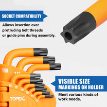 Load image into Gallery viewer, TOPEX 38Pcs Allen Key Set Hex Key Allen Wrench Folding Hex Key Ball End Metric/SAE/Star