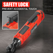 Load image into Gallery viewer, TOPEX 3/8" 12V Cordless Electric Ratchet Wrench 45NM/33.2ft-lbs 300RPM Variable Speed & LED Light