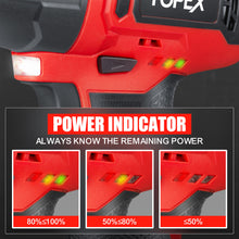 Load image into Gallery viewer, TOPEX 12V Power Tool Twin Kit Cordless Wrenches Impact Wrench with 6 Sockets & 3/8" Electric Ratchet Wrench 300RPM Variable Speed LED Light w/ 2 Lithium-Ion Batteries & 16-inch Multi-Pocket Tool Bag