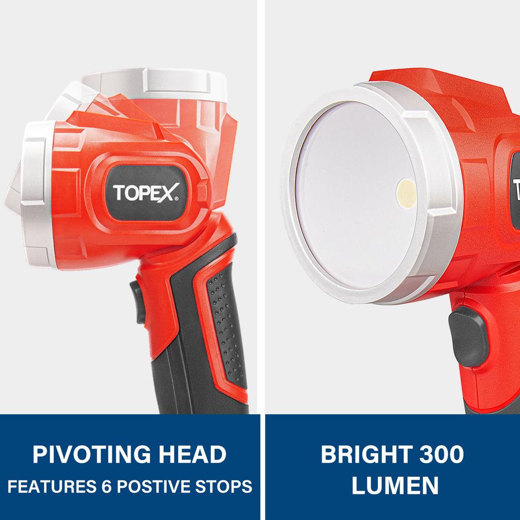 TOPEX 20V Combo Kit Hammer Drill Impact Driver Light Leaf Blower w/ 2 Batteries