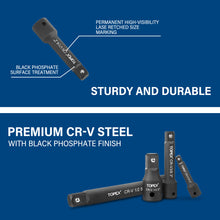 Load image into Gallery viewer, TOPEX 20V Cordless Combo Kit Impact Wrench Driver 7-piece Socket Adaptor 9-Piece Extension Bar Set 20V LED Light w/Tool Bag