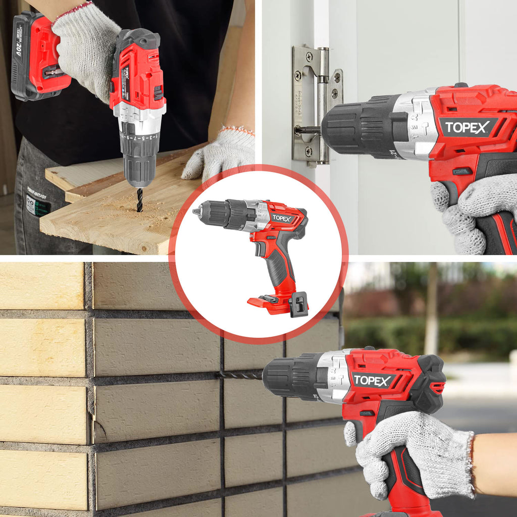 TOPEX Cordless Drill Driver Impact Hammer drill (Skin)