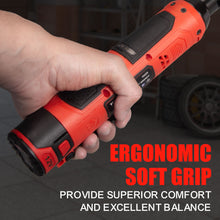 Load image into Gallery viewer, TOPEX 3/8" 12V Cordless Electric Ratchet Wrench 45NM/33.2ft-lbs 300RPM Variable Speed & LED Light