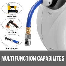 Load image into Gallery viewer, TOPEX 20M Air Hose Reel, 15 Bar Max Retractable Garden Hose Reel, Wall Mounted Air Compressor Hose Reel with Quick Coupling, Auto Rewind, Any Position Stop