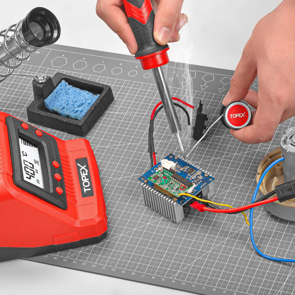 TOPEX 60W digital soldering Iron Station Solder Fast Heat Variable Temperature LED Display