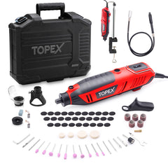 TOPEX Heavy Duty 200W Rotary Tool Set Grinder Sander Polisher Flex Shaft Multiple Accessories
