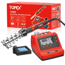 Load image into Gallery viewer, TOPEX 60W digital soldering Iron Station Solder Fast Heat Variable Temperature LED Display