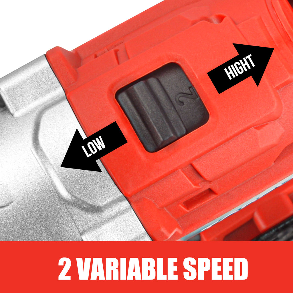 TOPEX 20V Max Cordless Hammer Drill w/ Li-Ion Battery & Screwdriver Bit Set