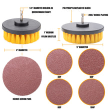 Load image into Gallery viewer, MasterSpec 45PCS Combo 12V Cordless Drill Driver Brush Kit Cleaning Sanding Pads Drill Bits