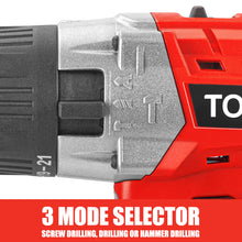 Load image into Gallery viewer, TOPEX 20V Max Cordless Hammer Drill w/ Li-Ion Battery & Screwdriver Bit Set