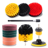 MasterSpec 15PCS Drill Brush Sponge Scrubber Scrub Brush Kit with Extend Holder