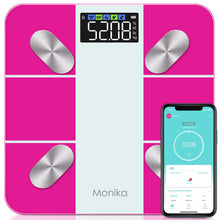 Load image into Gallery viewer, Monika Smart Scale Digital Bathroom Scale for Body Weight Fat Muscle Mass Bluetooth Accurate Weight Scale with Smartphone App