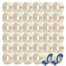 Load image into Gallery viewer, MasterSpec Clear Packing Tape - 36 Rolls w/ Cutters, 450m Total Length, 48mm x 75m