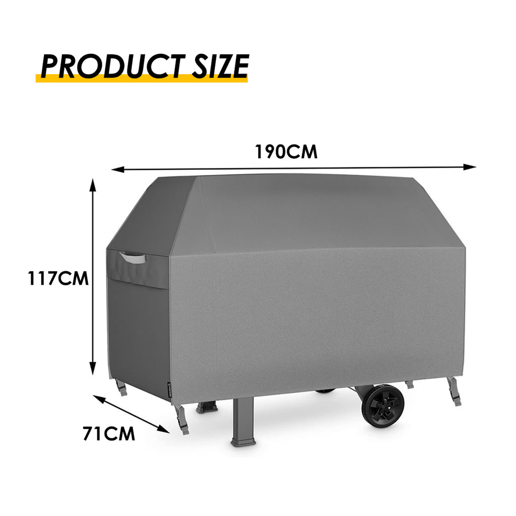 KOZYARD BBQ Cover 4 Burner Waterproof Outdoor UV Gas Charcoal Barbecue Grill Protector (190 x 71 x117cm)