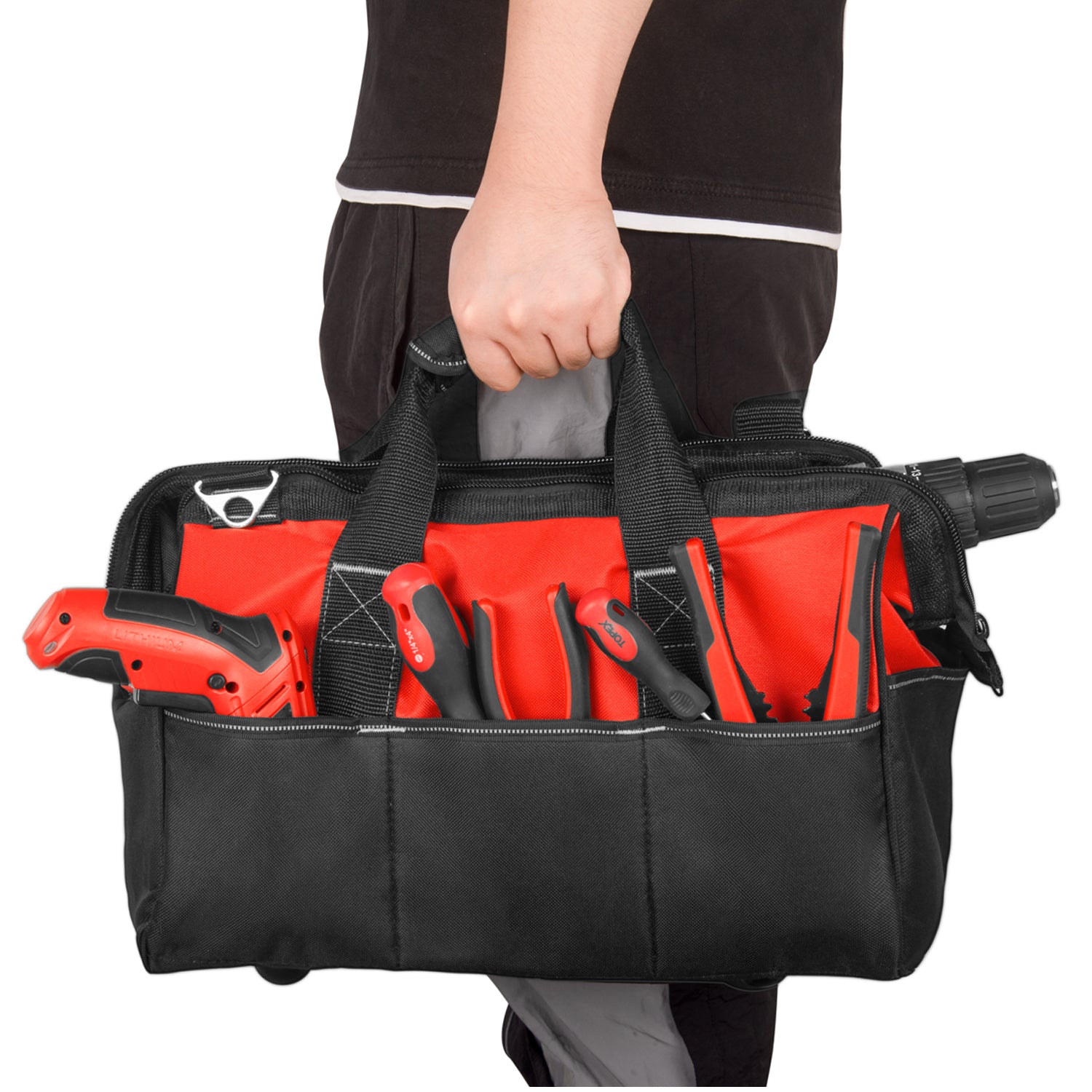 TOPEX 16inch Tool Bag Multi-pocket with Adjustable Shoulder Strap | Harvey Norman TOPEX 16inch Tool Bag Multi-pocket with Adjustable Shoulder Strap | Harvey Norman