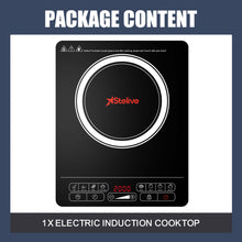 Load image into Gallery viewer, Stelive 2000W Electric Induction Cooktop Portable Kitchen Cooker 8 Power Levels Electric Burner Induction Cooker with Sensor Touch (Black)