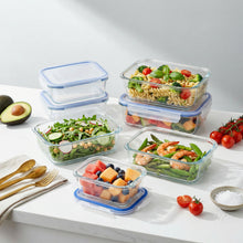 Load image into Gallery viewer, Stelive 10 Pack Glass Storage Food Containers, Glass Meal Prep Containers, Airtight Lunch Bento Boxes with Snap Locking Leakproof Lids, Reusable for Microwave