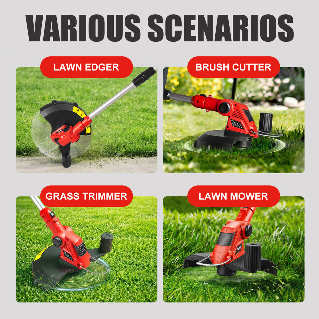TOPEX 20V Cordless Grass Trimmer, 30cm Grass Trimmer Lawn Mover & Edger Garden Tool (Skin Only-Battery and Charger NOT Included)