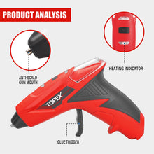 Load image into Gallery viewer, TOPEX 4V Combo Kit Lithium-Ion Hot Melt Glue Gun Soldering Iron Set w/ Charger