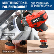 Load image into Gallery viewer, TOPEX 12V Cordless Polisher Lithium-Ion LED Torch w/ Battery &amp; Charger