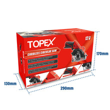 TOPEX 12V Max Cordless Circular Saw 85 mm Compact Lightweight w/ Battery & Charger
