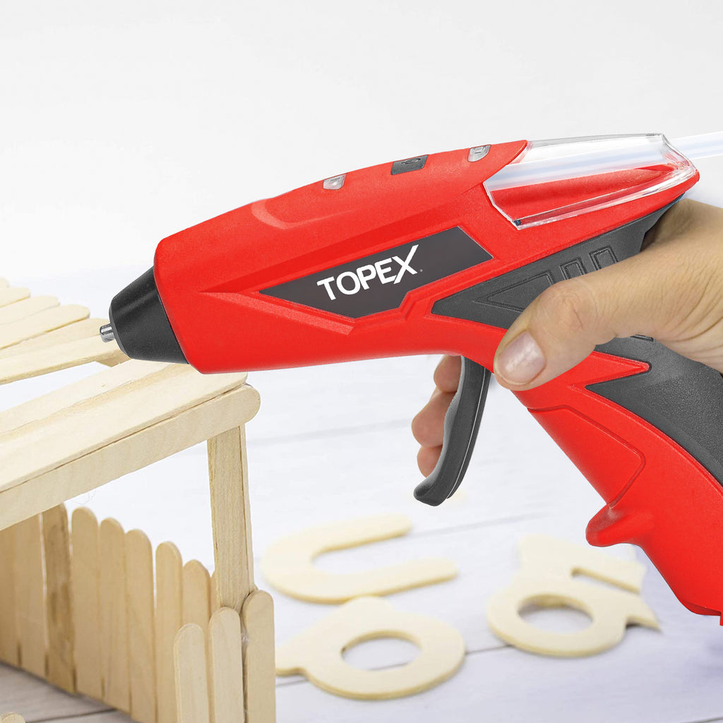 TOPEX 4V Glue Gun & 215 Pcs 7mm Sticks