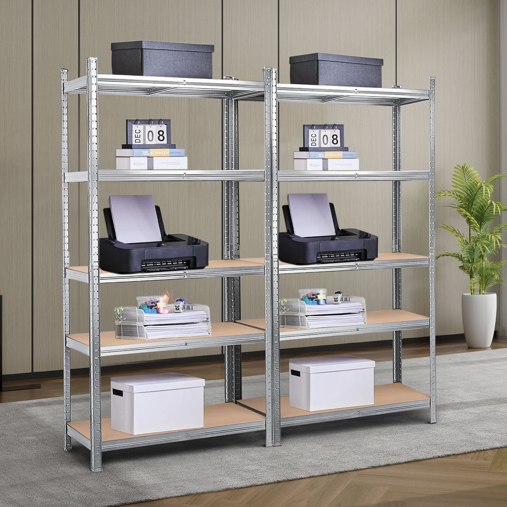 MasterSpec 2PCS 5-Tier Garage Shelving 1500x700x300mm Warehouse Rack Shelf Storage Rack Garage Shelves