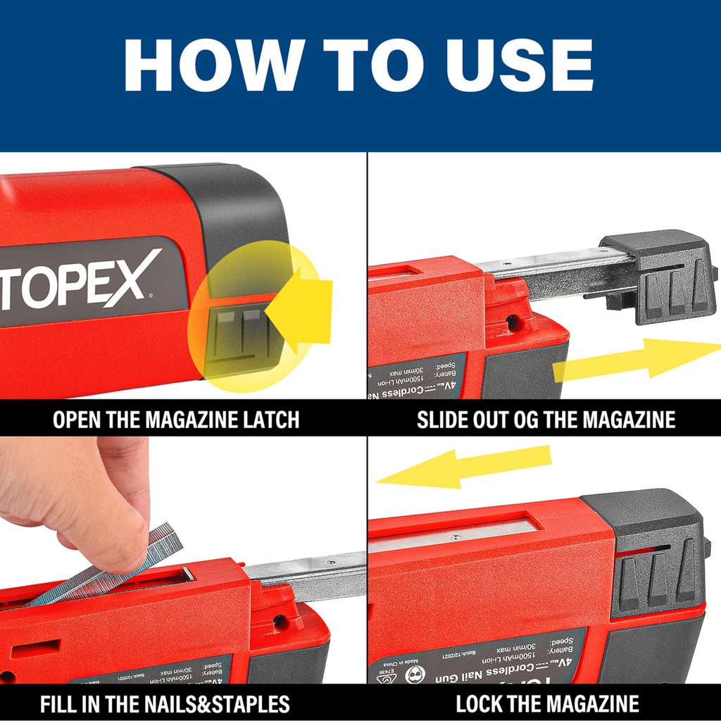 TOPEX 4V cordless Soldering Iron Glue Gun Nail gun w/ Charger