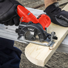 Load image into Gallery viewer, TOPEX 12V Max Cordless Circular Saw 85 mm Compact Lightweight w/ Battery &amp; Charger
