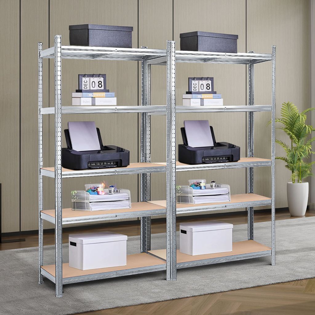 MasterSpec 2Pcs Garage Shelving Warehouse Shelf unit Storage Rack 1.8x0.9m