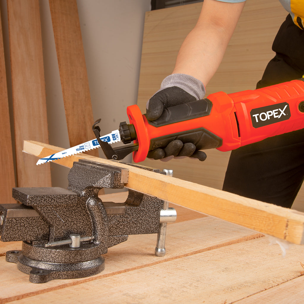 TOPEX Reciprocating Saw, 920W Quickly Cut Depth in Wood and Metal Cutting, 22mm Stroke Length