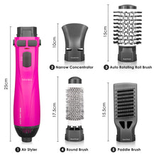 Load image into Gallery viewer, Monika 4 in 1 1200W Hair Styler Auto Curler Hot Air Brush w/ Ionic Care Tech Straightening Curling Blow Drying