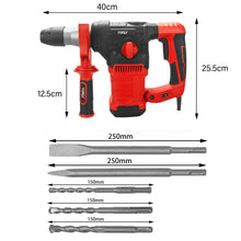 Load image into Gallery viewer, TOPEX 1500W SDS PLUS Rotary Hammer Drill Havey Duty Impact Hammer